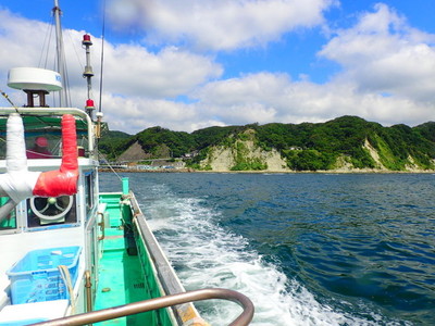 行川・ボートダイビング風景