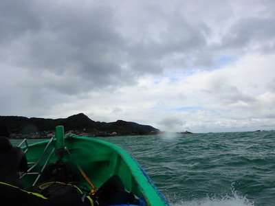 波左間・ボートダイビング風景